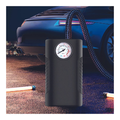 Compresor De Aire Portátil Inflador Neumáticos Auto Moto Color Negro Fase Eléctrica Trifásica