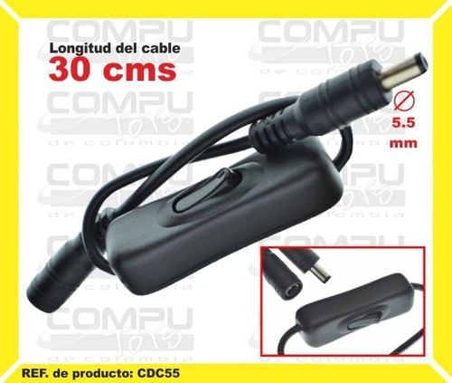 Cable Extensión Plug D.c Switch M-h Ref: Cdc55 Computoys Sas