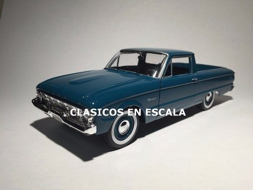 Carro/Camioneta en miniatura Ford Ranchero 1960 1:24 color azul
