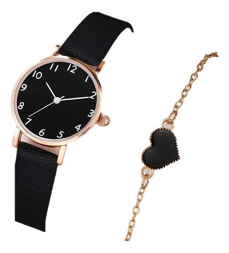 Conjunto De 2 Piezas De Reloj De Pulsera De Cuarzo 