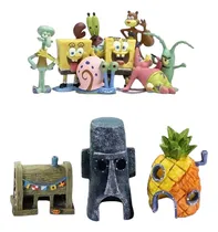 Comprar Bob Esponja Casitas 8 Personajes En Pack Juguete Muñecos