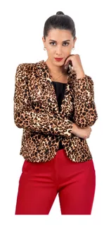 Blazer Leonella Saco Leopardo Animal Print Arma Tu Look