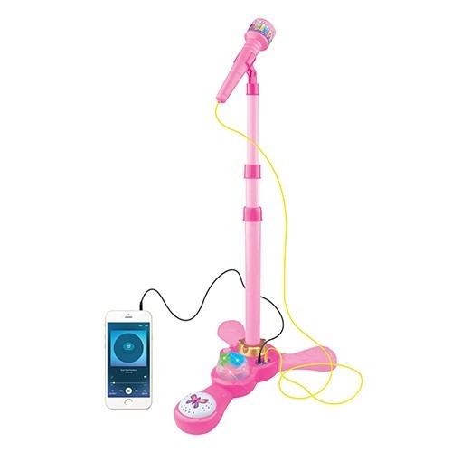 Juguete Microfono Pie Luces Conexion Mp3 Babymovil 7355 Full