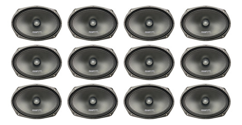Kit 12 Alto Falante Medio Grave Power Vox 6x9 280w Rms 4ohms