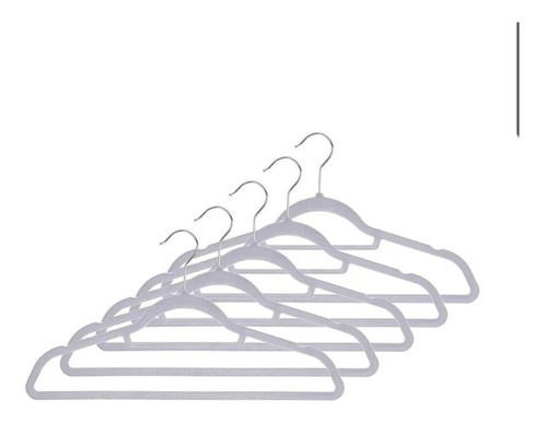 20 Piezas Gancho De Terciopelo Gris Tender Ropa (it-44)