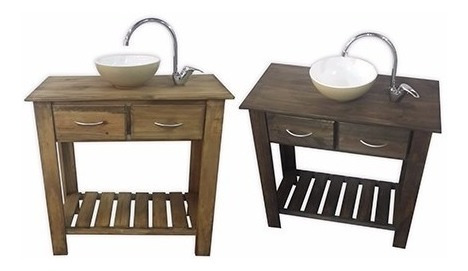 Imagen 4 de 8 de Combo Set Completo Bacha Rojo Griferia Vanitory 55cm Baño