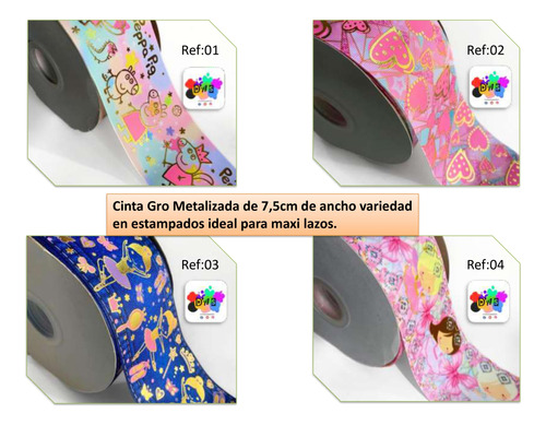 Cinta Gros Metalizada, Grosgrain, Metro