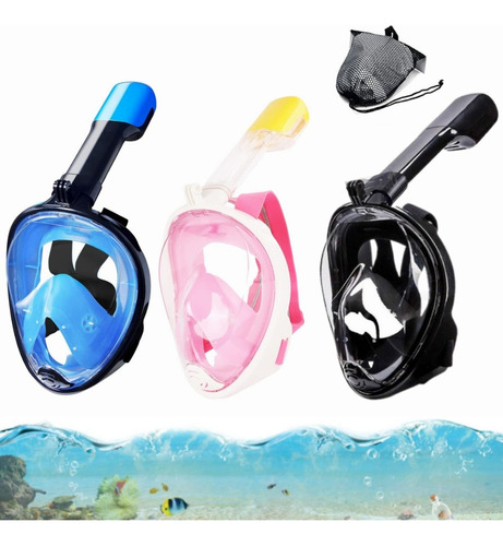 Máscara Snorkel Fullface Buceo Antiniebla Con Soporte Gopro