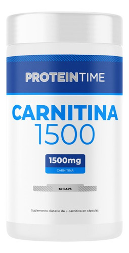 Carnitina 1500 60 Cápsulas L-carnitina - Protein Time Sabor Sin sabor
