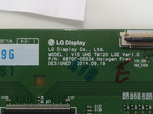 20. Tarjeta T-con 6870c-0553a Tv LG 55uf7700, 49uf8507 (Usado)