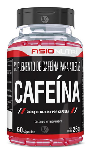 Cafeína 200mg 60 Cáps - Fisionutri