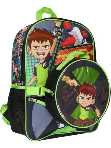 Ben 10 Omnitrix Aliens 5 Piezas Viaje Escolar 16 Mochila