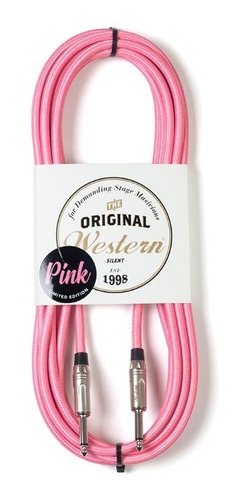 Cable Plug Plug De 6 Metros Guitarra Bajo Western Pinkpr60