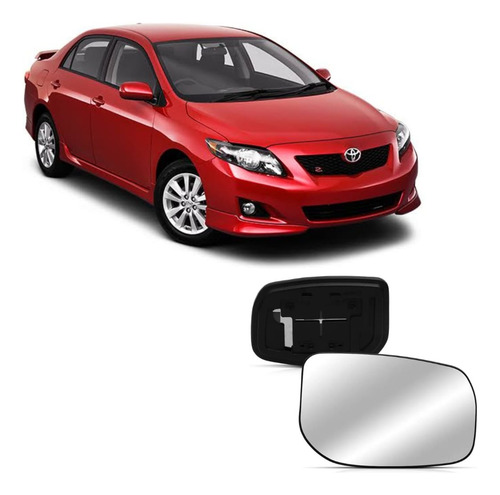 Lente Espelho Retrovisor Corolla 2008 À 2014 Direito