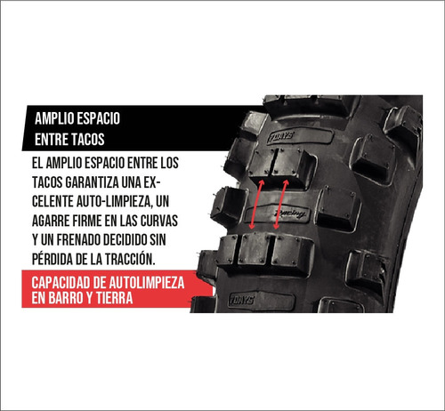 Cubierta Trasera Borilli 7 Days Rally 140/80-18 Enduro Cross