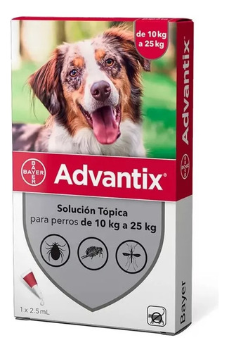 Advantix Pipeta Perros De 10-25 Kg Rojo