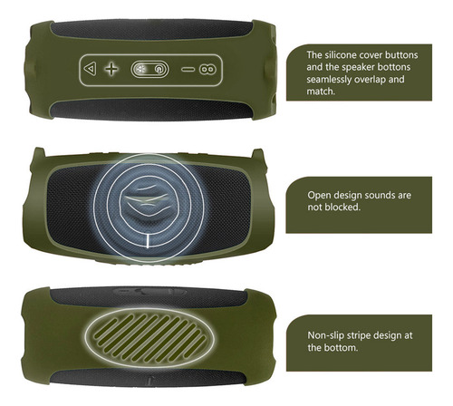 Funda De Silicona For Jbl Charge 5 Wireless Bluetooth Speak