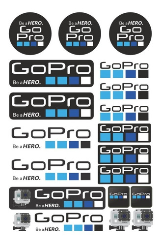 Gopro Kit De Stickers Personaliza Tu Moto Auto 19 Piezas P2