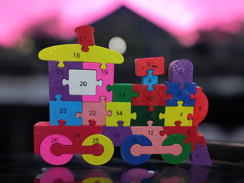 Quebra Cabeça Didático Mdf Infantil Números E Alfabeto