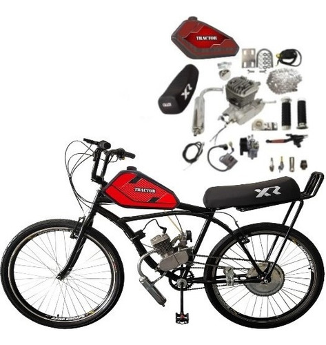 Bicicleta Motorizada Tanque 5 Litros Xr Kit&bike Desmontados Cor Vermelho Devil