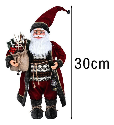 Nuevo 30cm Simulación De Figuras De Papá Noel Ventana De