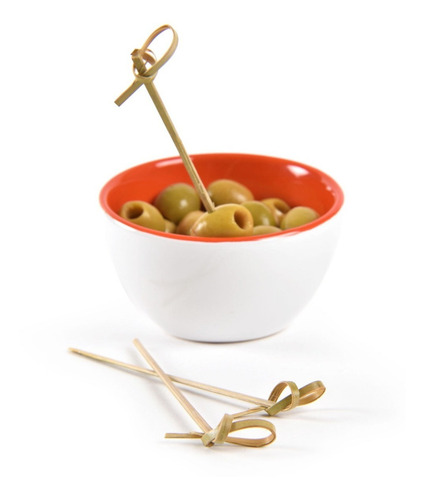 Imagen 1 de 1 de Pack 10u Pinchos De Bambú 9cm X100u Finger Food Catering