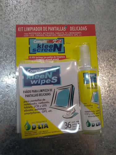 Kit Limpia Pantallas Delicadas Compitt Kleen Screen