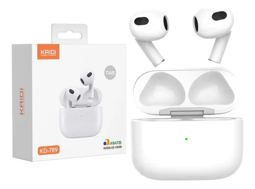 comprar Fone de ouvido Bluetooth sem fio Kaidi KD789 branco tws 5.3
