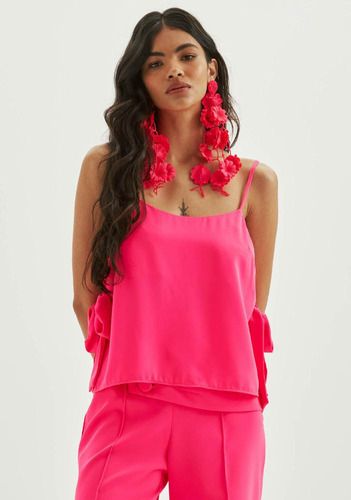 Blusa De Alça Com Amarração Amarante