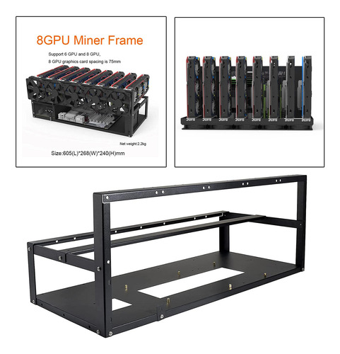 Aço 6/8 Gpu Estrutura Da Plataforma De Mineração Rack