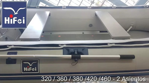Bote Inflable Piso De Aluminio Y Quilla Inflable Hifei 3.80m