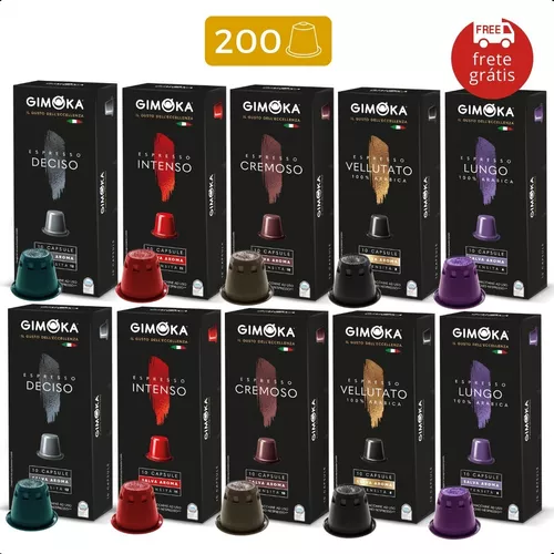 PACK Découverte - Capsule Nespresso Pro Compatible Gimoka - 200 capsules