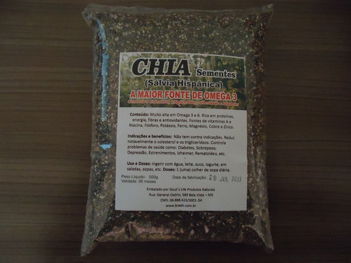 Sementes De Chia (pacote De 1kg)