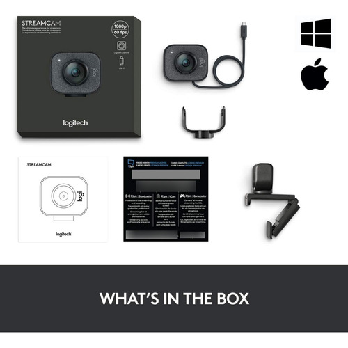 Cámara Web Logitech Streamcam Full Hd 60fps Color Grafito
