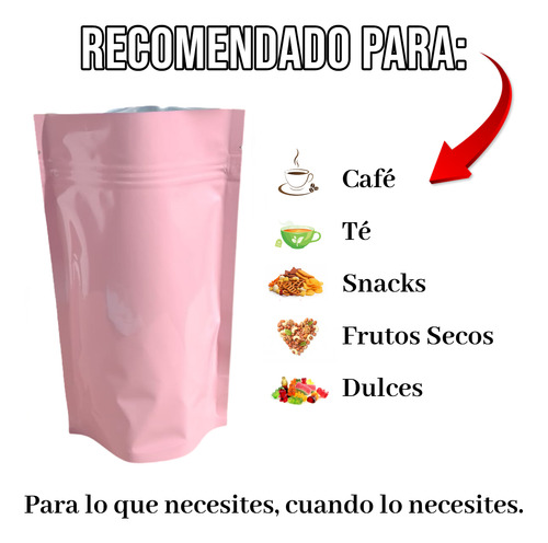 100 Bolsas Stand Up Pouch Cierre Zipper Colores 10x17cm 100g