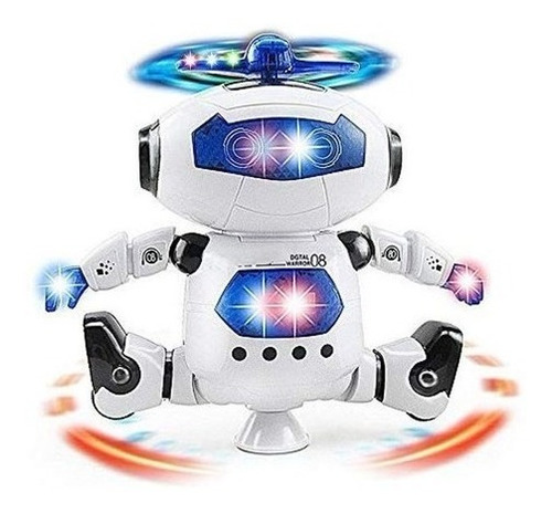 Robot Bailarin Musical Con Luces Y Sonido Giro 360° Juguete