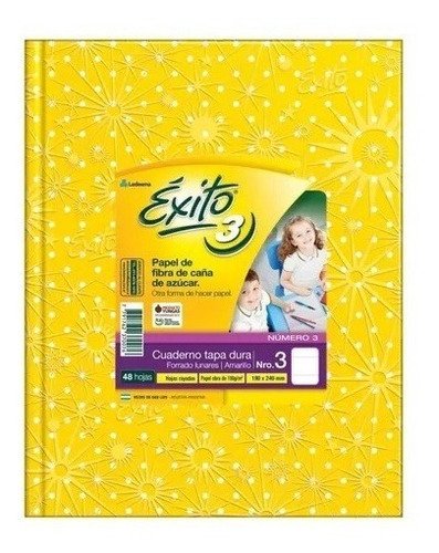 Cuaderno Exito Universo 3 Abc Amarillo Lunares Ray 19x24cm