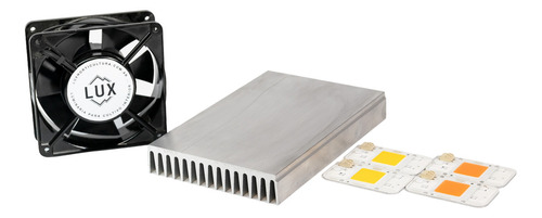 Combo Led 200w Cultivo Indoor Cob Cooler Disipador Luz Mix 50 - 50
