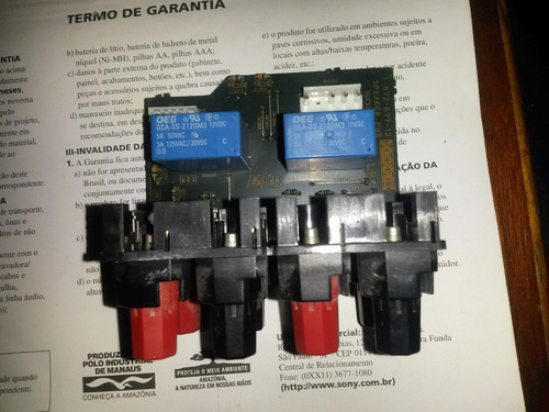 Placa Saida Potencia Caixas Frontais Receiver Sony Str-dg910