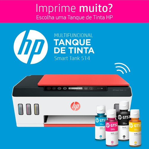Imagem 2 de 9 de Impressora Multifuncional Hp Smart 514 Wireless 3yw74a 30287
