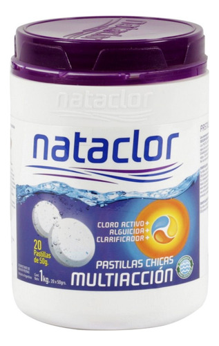 Cloro En Pastillas Multiacción 50gr De 1kg Nataclor