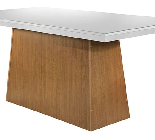 Conjunto De Mesa De Jantar Com Tampo De Vidro Luna E 6 Ca... Cor Marrom