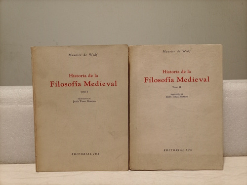 Libros. Historia De La Filosofía Medieval Tomo I Y Ii.