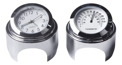 Reloj (wf) Con Termómetro Y Manillar Impermeable, Aluminio M