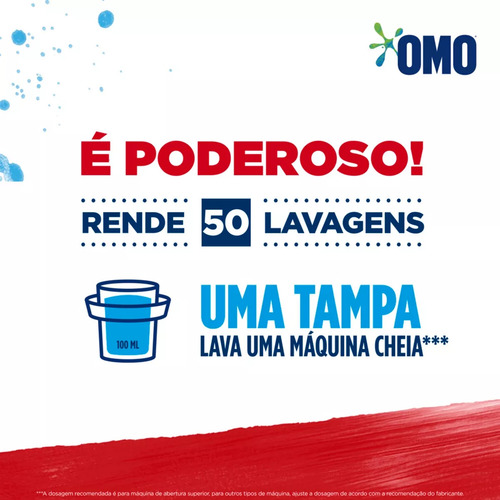 Kit 2 Sabão Líquido Omo Lavagem Perfeita 5l Atacado Limpeza