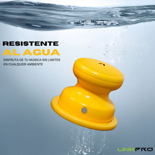 Parlante Bluetooth Portátil Aliver Link Pro Magnético Imán Potencia Calidad Volumen Magsafe Amarillo