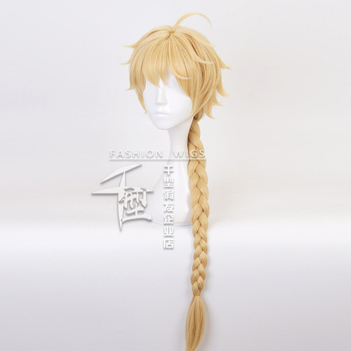 Genshin Impact Aether Halloween Cosplay Peruca Cabelo