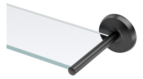 Gatco Desinger Ii - Estante De Cristal Color Negro Mate
