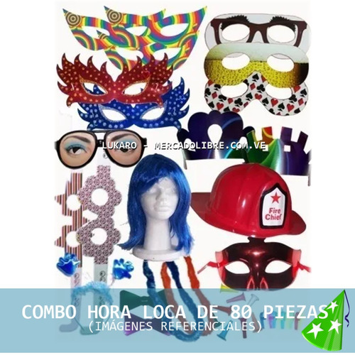 Combo Hora Loca Fiestas 80 Piezas Sombreros V15