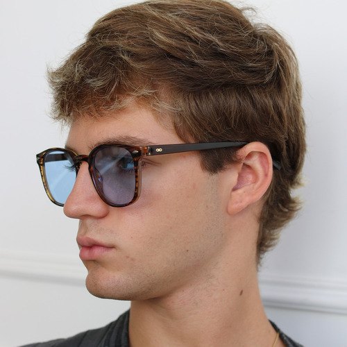 Anteojos Sol Infinit Xenote Carey Wood Lente Celeste Xenote Celeste - Blue Retro Carey Wood Carey Wood